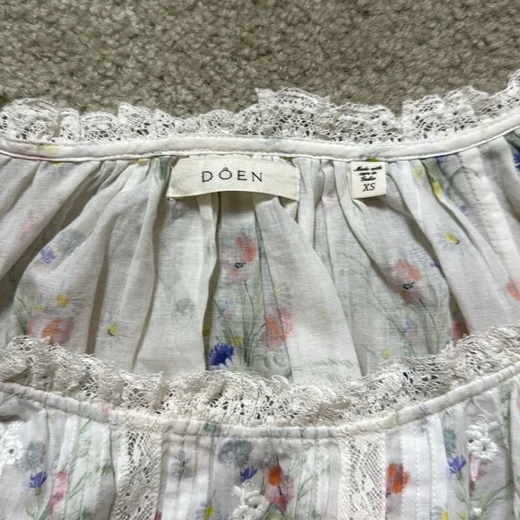 DOEN Frederica Top in Painted Bouquet XS - Picture 2 of 4